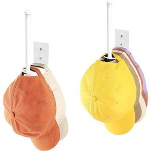 2 Pack Hat Racks for Baseball Caps Visor Hat Organizer Holder Storage Hanging